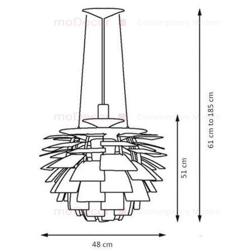 Kleine Poul Henningsen Artichoke Lamp in Kupfer