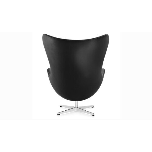 Arne Jacobsen Egg Chair mit schwarzem Leder
