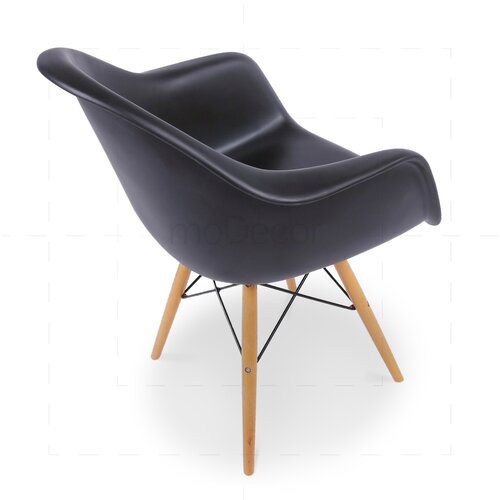 Eames DAW Stuhl in Schwarz