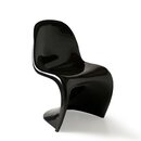 Verner Panton Stuhl in Schwarz