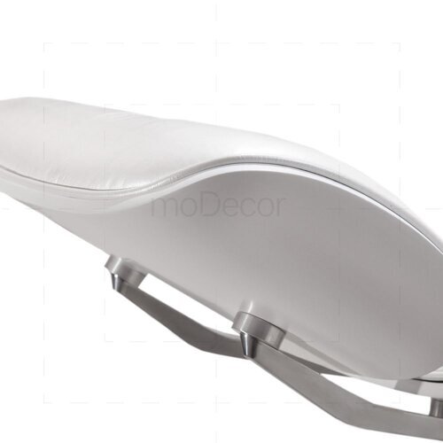 Eames Lounge Chair und Ottomane - Perlwei� mit wei�em Holz