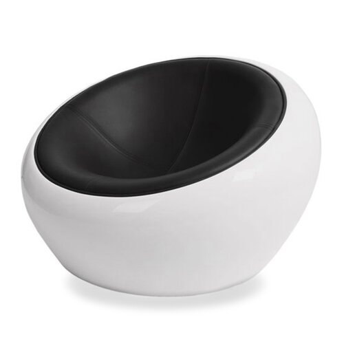 Eero Aarnio Half Dome Scoop Chair in Schwarz