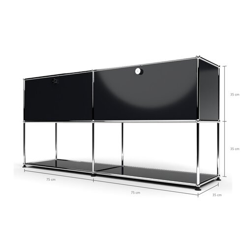 Sideboard 2x2 mit 2 Schubladen, unten offen