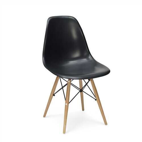 Eames DSW Stuhl in Schwarz
