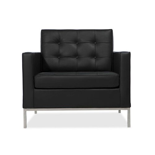 Florence Sofa Petite Sessel mit schwarzem Leder