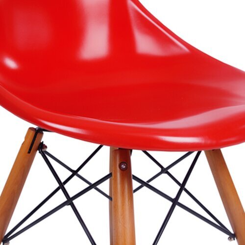 2er Set Eames DSW Stuhl in Rot