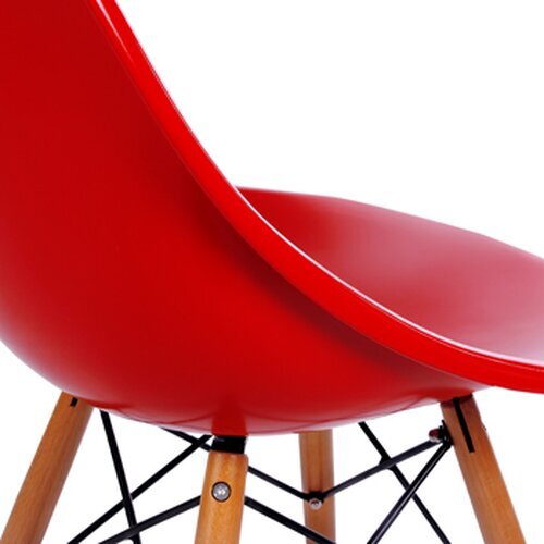 2er Set Eames DSW Stuhl in Rot