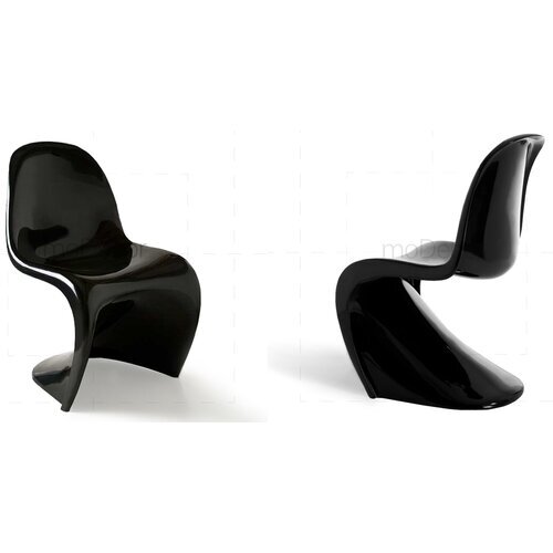 2er Set Verner Panton Stuhl in Schwarz