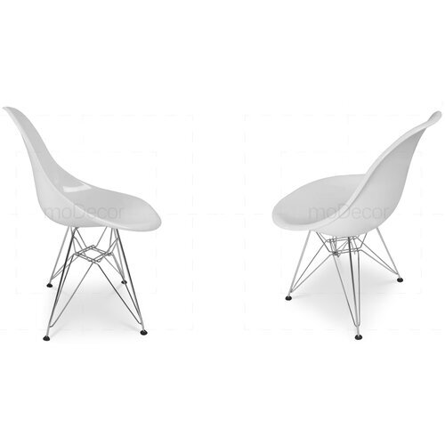 2er Set Eames DSR Stuhl in Wei�