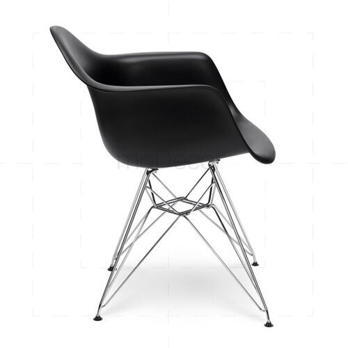 2er Set Eames DAR Stuhl in Schwarz
