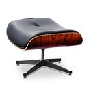 Eames Lounge Ottomane - Schwarz mit Rosenholz
