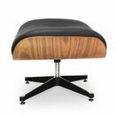 Eames Lounge Ottomane - Schwarz mit Eichenholz