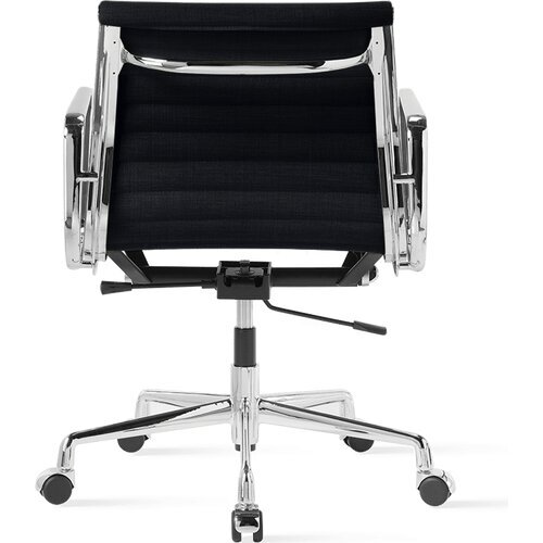 Halbhoher EA 117 Eames B�rostuhl mit Stoffbezug aus Flachgewebe in schwarz
