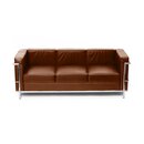 LC6 Sofa Dreisitzer mit cognac Leder