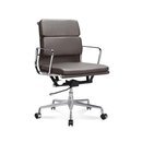 Halbhoher Eames Office Chair mit weichem Polster in Braun
