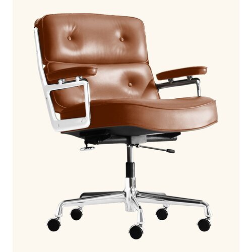 Eames Lobby Chair EA 104 in Cognac