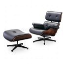 Eames Lounge Chair und Ottomane - Schwarz mit Rosenholz