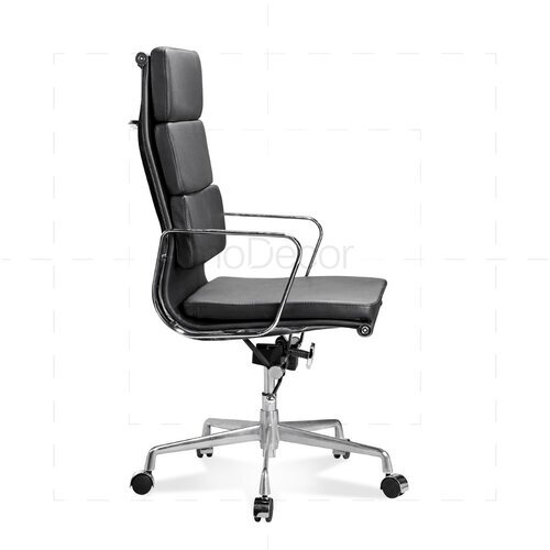 Hoher Eames Office Chair mit weichem Polster in Schwarz