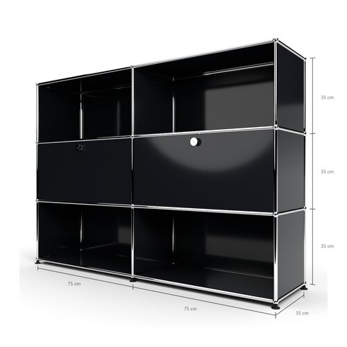 Highboard 3x2 mit 2 Klapptren Mitte